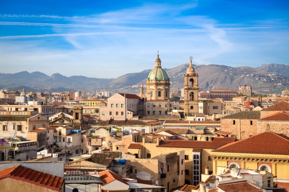 Quartiers à éviter en Sicile : vue panoramique de Palerme